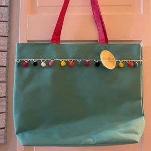Viv & Lou Pom Pom Tote NWT